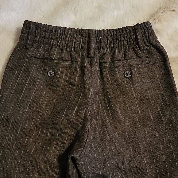 JANIE AND JACK SPECIAL OCCASION BROWN WOOL PINSTRIPED PANTS - NEW! - Picture 6 of 6